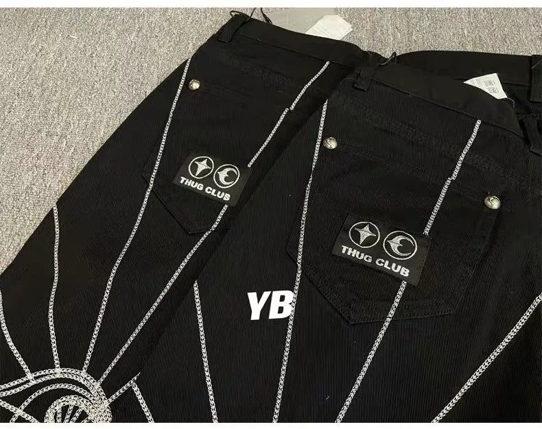 2024 brand new thug club denim zipper slim fit straight pant jeans cotton denim pants comfort casual jeans size 1 2 3 u30 denim street jeans
