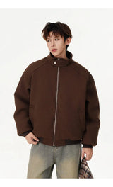 leather varsity coat, fall fit essential - trendy urban streetwear fashion for men and women