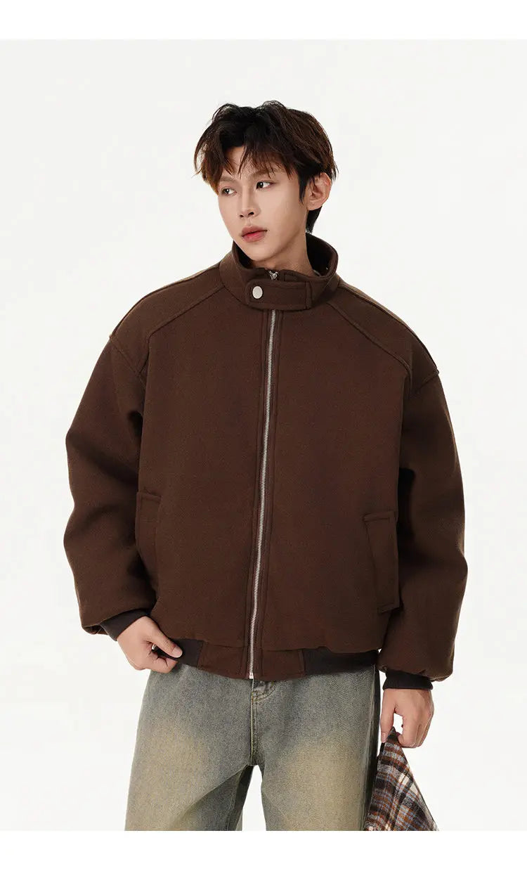 leather varsity coat, fall fit essential - trendy urban streetwear fashion for men and women