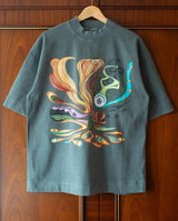 Vaporwave Aesthetic piece – Spring And Autumn Streetwear Fashion Printed Pattern Oversiz