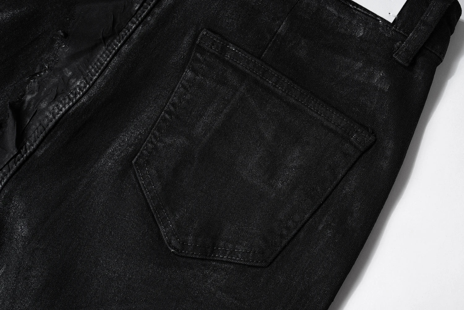 y2k streetwear wax leather strecth jeans for men and women ropa hombre baggy flare pants oversized straight denim trousers 1 unique jeans style 1145