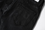 y2k streetwear wax leather strecth jeans for men and women ropa hombre baggy flare pants oversized straight denim trousers 1 unique jeans style 1145