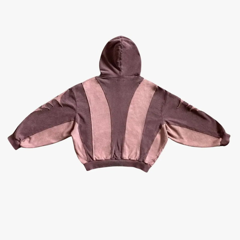 Skatercore Fit – Y2K Gothic Hoodie Loose Splicing Hoodies Women Geometric – Streetwear Fashion for Men & Women
