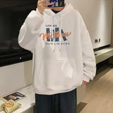 2024 New Cotton Fleece Hooded Sweatshirt For Men Autumn Long Sleeve Pu