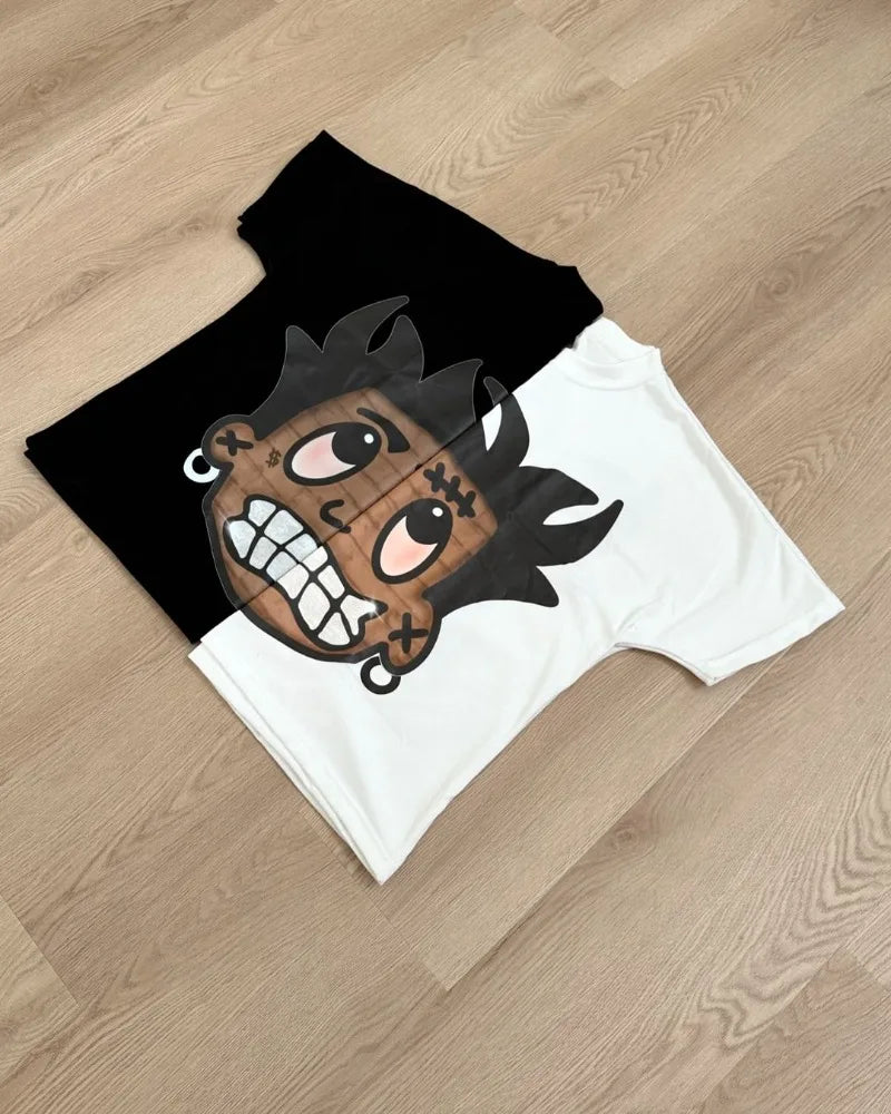 Trapwear Vintage t-shirt – 2024 Summer Fashion Trendy Brand Anime Cartoon Print Oversiz