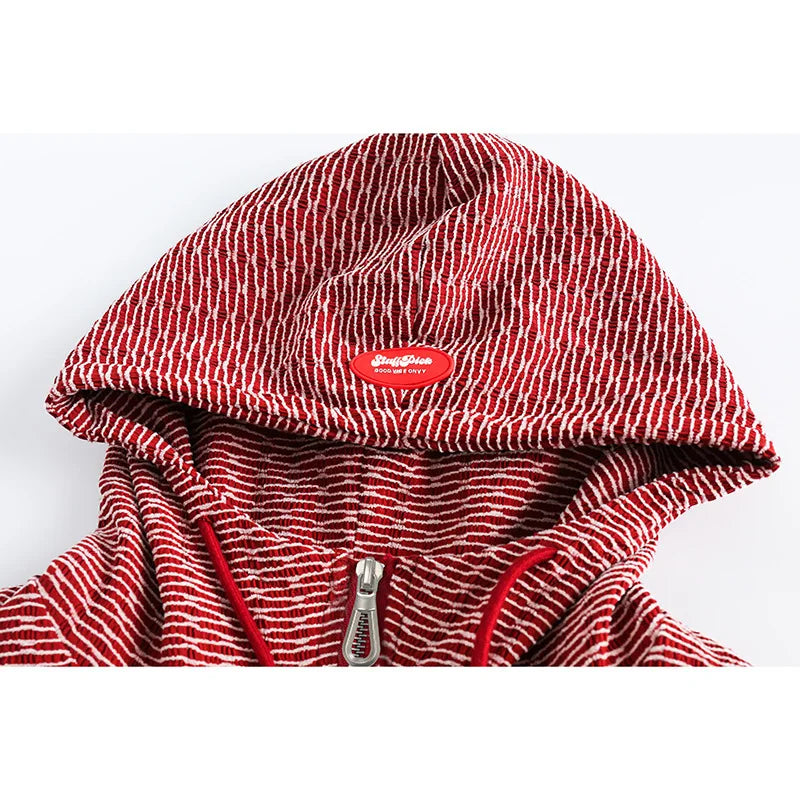 High fashion oversized hooded streetwear quilted fleece