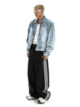 wide shoulder harajuku denim jacket coat mens fashion hip hop distressed washed jeans outerwear casual streetwear jackets nan - variant style 8fba82 for streetwear fashion