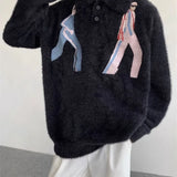 layered flame street knit, photo-ready knit, trendy urban fashion top for men, layered streetwear look
