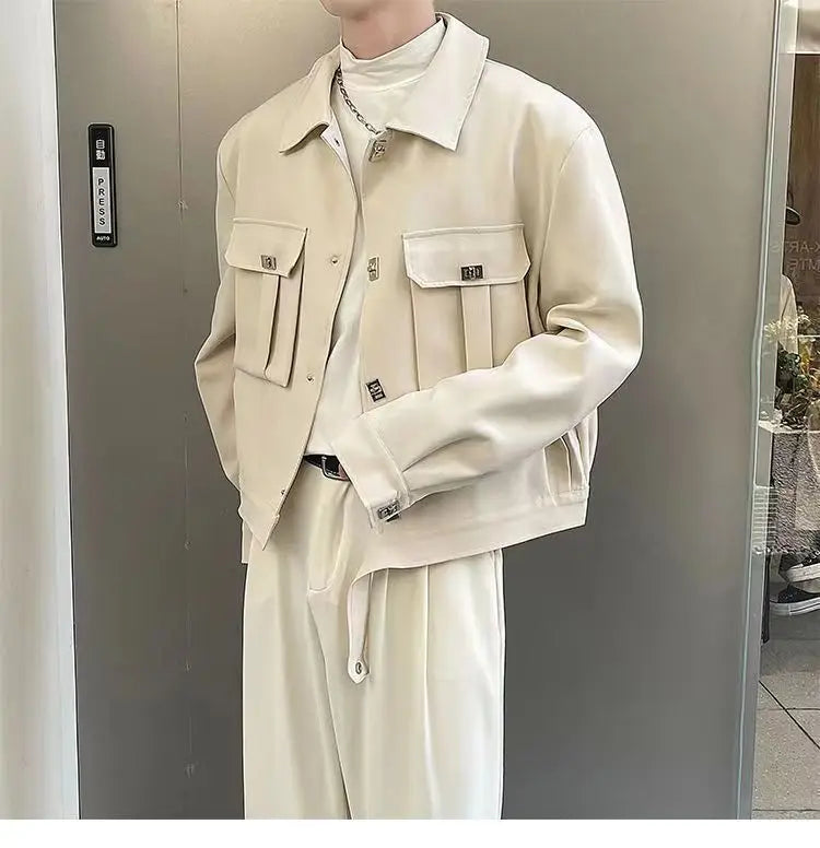 New Spring And Autumn Korean Style Trendy Jacket Three Piece Set For M