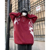 techwear flame hoodie, cold season layer, oversized streetwear hoodie for men, urban techwear fashion