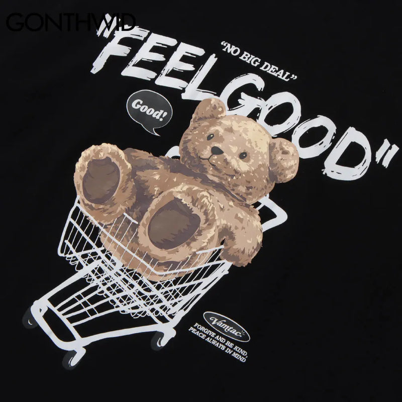 Harajuku Oversized Shirt – Gonthwid Short Sleeve Tees Harajuku Streetwear Toy Bear Shop – Urban Streetwear for Men & Women
