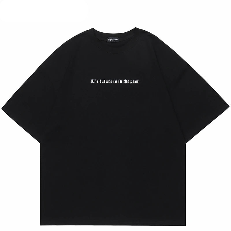 Sadcore Oversized shirt – 2023 Hip Hop Men T Shirt Streetwear Butterfly Girl Letter Gr