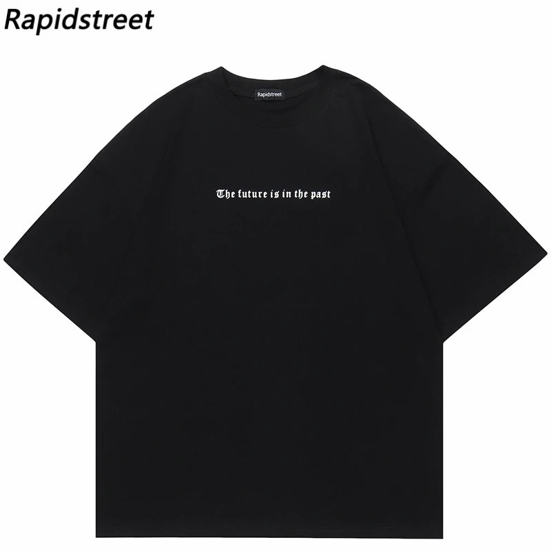 Sadcore Oversized shirt – 2023 Hip Hop Men T Shirt Streetwear Butterfly Girl Letter Gr