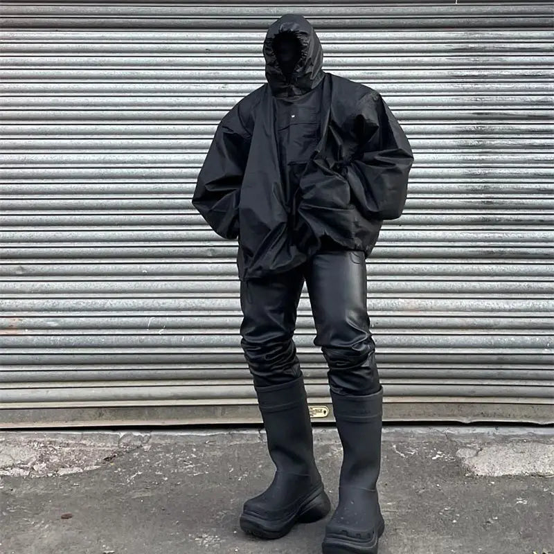 anime aesthetic drop featuring autumn kanye high street coated fabric waterproof extra loose mens and womens large charge shirts