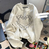 Korean Version Of The New Cat Print Crew Neck Hoodie For Men And Women
