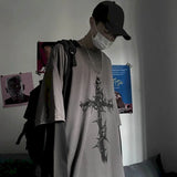 Gothic Melting smiley – Men T Shirts Autumn Men Clothes Anime Casual Long Sleeved Ov