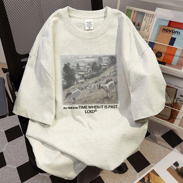 Anime Vintage print – American Hip Hop Men And Women Trendy And Personalized Graph