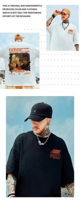 Anime Crying character – Mens Gothic Harajuku Fashion T Shirt Short Sleeve Oversized