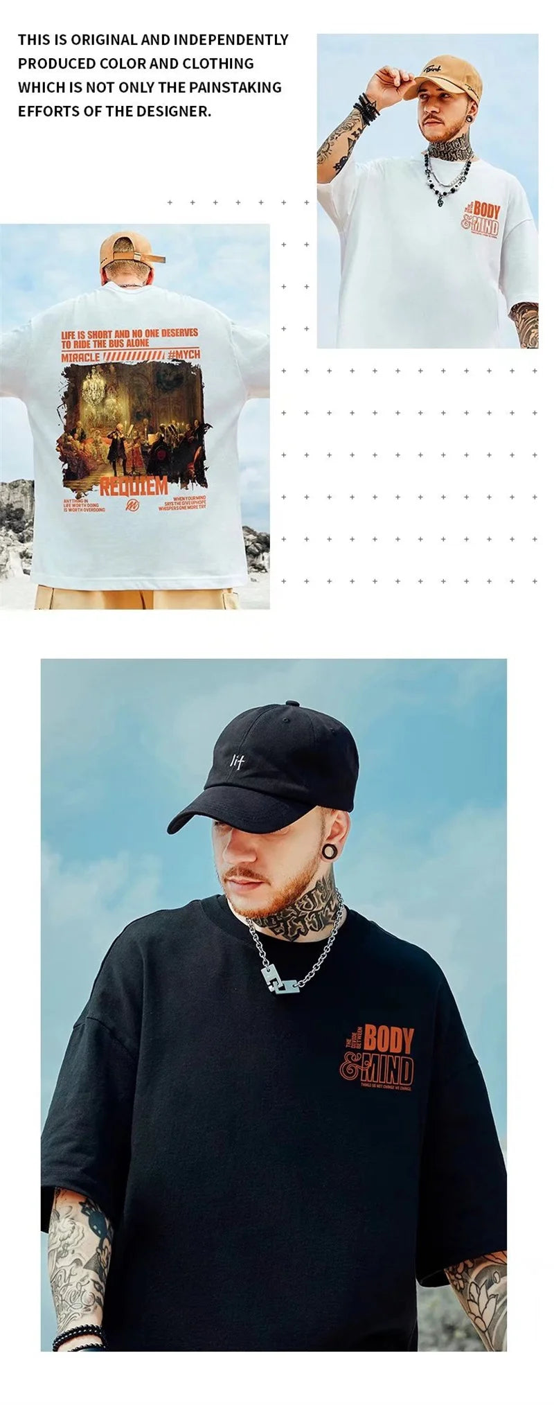Anime Crying character – Mens Gothic Harajuku Fashion T Shirt Short Sleeve Oversized