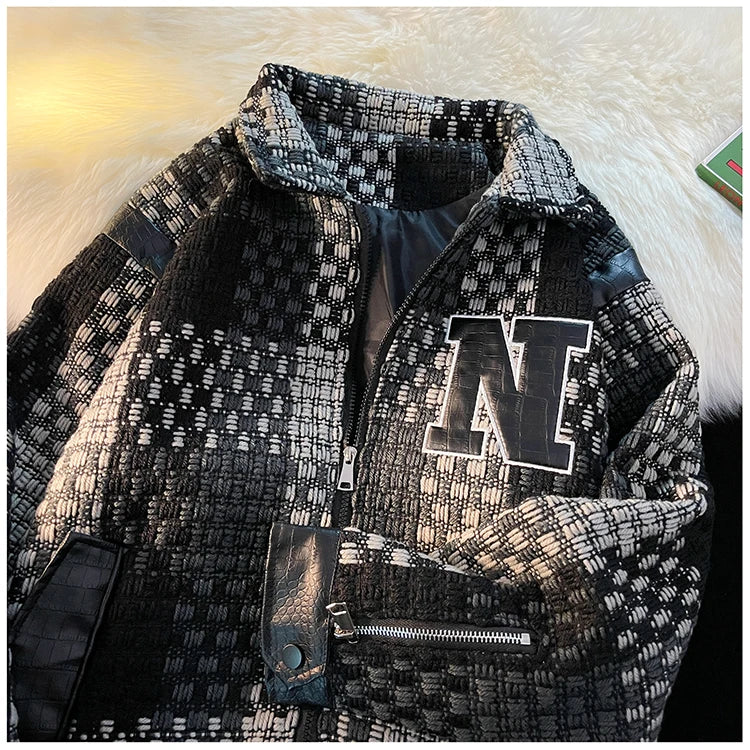 unisex - design image urban graphic casual streetwear wear hip hop 4e91f0 print quality style spring-fall-plaid-jacket-vintage-lapel-jacket-racing-jackets-pu-leather-zipper-coat-loose-mens-jacket-harajuku-couple-outerwear fit premium everyday high fashion essential style material oversized streetwear design ID 73718