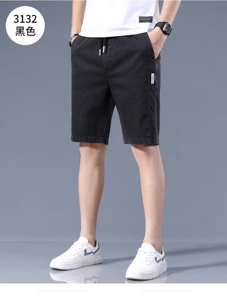 mens pants shorts thin harajuku casual elastic waist sweatpants male short 2024 summer jogger streetwear breathable shorts unique joggers style 1376