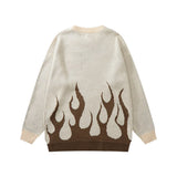 "Fire Flame" Unisex Men Women Streetwear Graphic Sweater Daulet Apparel