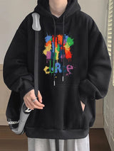 Autumn Graffiti Letter Hooded Sweatshirts Men's Design Graphic Printed Hoodies New Hip Hop Fashion Hoody Y2K