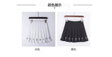 2024 Women Harajuku Sweet Fresh Feeling High Waist Pleated Skirt Elastic Waist Cross Embroidery Skirt black skirt Pleated Skirt