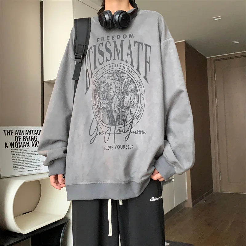 Darkwear street hoodie with occult-inspired graphics