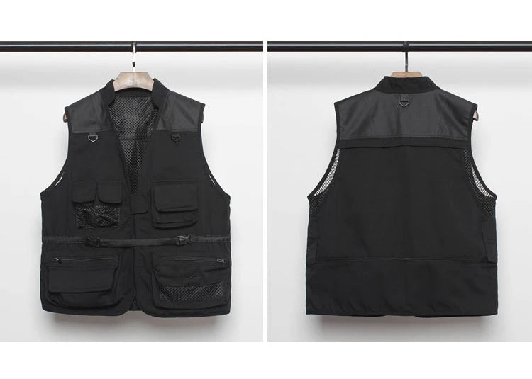 casual layering jacket featuring hip hop loose vest sportswear men casual cargo waistcoat with pockets military jacket coat streetwear tactical vests sweatshirts design – premium quality jacket for men