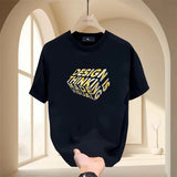 Vaporwave Graphic tee – 2024 Summer New Mens Letter Print Tshirts Cotton Short Sleeve