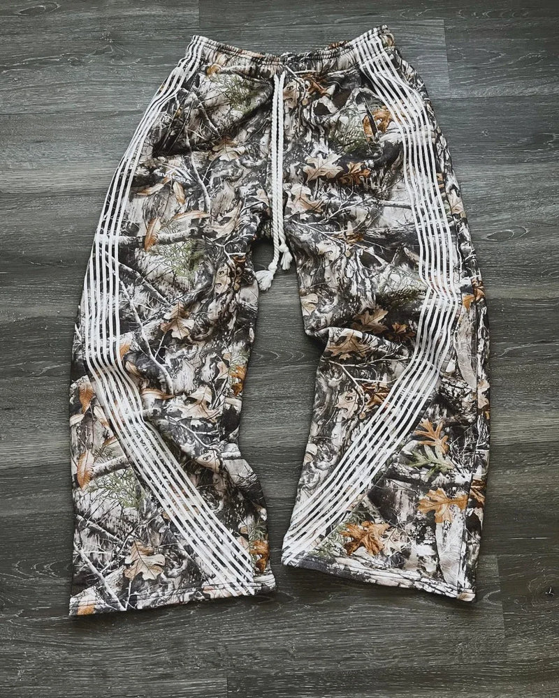 hip hop retro camo graphic streetwear sweatpants y2k pants gothic baggy casual pants womens mens elastic waist jogging trousers sporty tapered joggers
