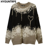 loose fit o-neck sweater, daily wear knit, cozy fashion fit, stylish street outfit, modern aesthetic appeal