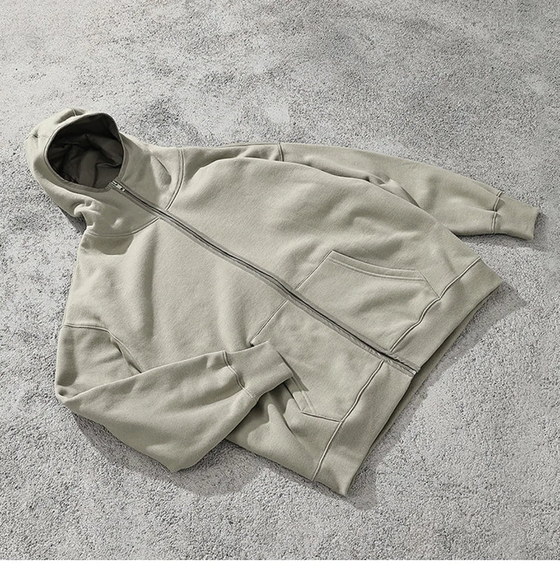 glitchcore crying character featuring streetwear solid color ninja zipper hoodies mens fleece turtleneck cardigan outdoor oversized hoody plus velvet charge coat