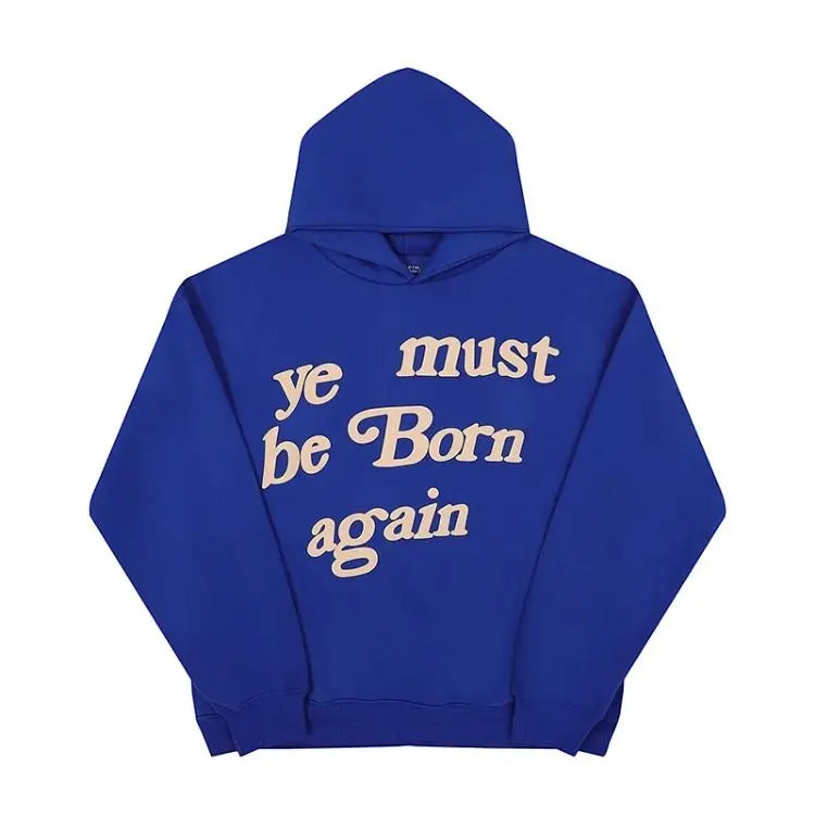 Street American Personality Ins Pure Cotton Retro Popular Sweatshirt Winter Y2K Niche Trendy Brand Men Couple Hooded Sweatshirt