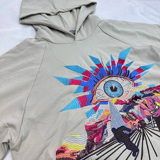 Rapper tribute hoodie with old-school hip-hop typography
