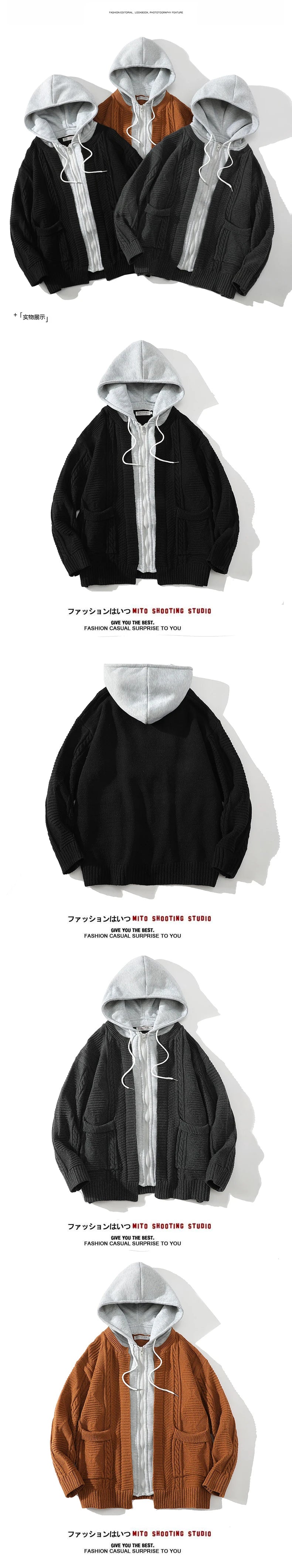 unisex style high graphic style hip everyday image hop quality men-hooded-knitted-cardigan-sweater-coat-autumn-winter-fake-two-piece-hooded-drawstring-jacket-unisex-streetwear casual streetwear wear fashion urban essential 1233ef - design fit premium print oversized material streetwear design ID cae4b