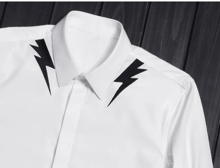 New 2022 Men Classic NEIL BARRETT thunderbolt Fashion Cotton Casual Shirts Shirt high quality Pocket Short sleeves S 2XL #A688