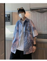 2023 Summer New Light Luxury Fashion Short-sleeved Shirt Men Top Coat Comfortable Casual Shirt Boutique Clothing Simple Style