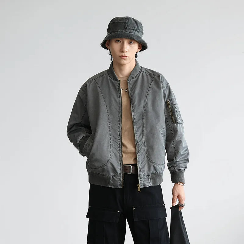 checkered varsity bomber, modern streetwear - aesthetic hip hop inspired casual wear