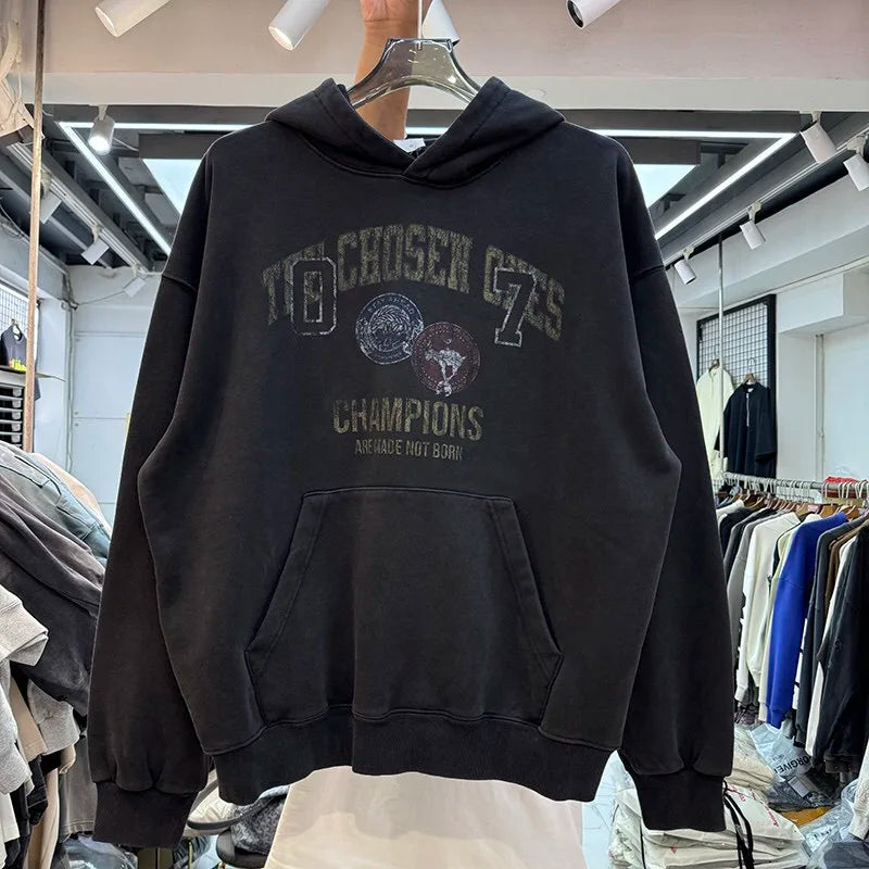 Cybercore hoodie with holographic graphics