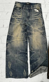 new retro baggy jeans women hip hop goth tie dye ripped denim jeans men y2k streetwear harajuku straight high waisted pants unique jeans style 642