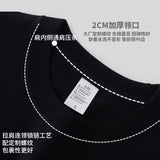 Y2k Anime panel – Heavyweight Short Sleeved T Shirt Loose Mens And Womens Coup
