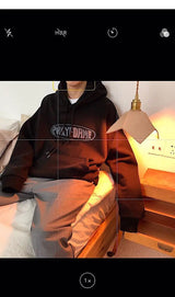 Trendy American Ins Green Hooded Sweatshirt for Men in Autumn 2024 New Trendy Brand Loose Y2K Couple Retro Sports Tops