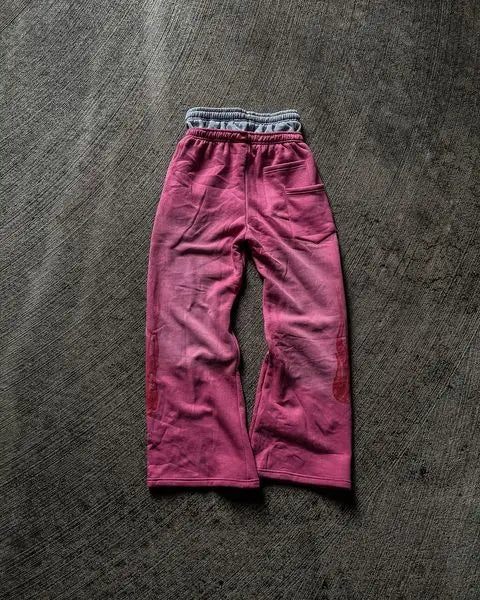 cargo pants men double elastic waist patchwork letter pattern y2k joggers men baggy hosen vintage casual sweatpants streetwear relaxed fit joggers