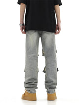 2024 ripped jeans high street straight trousers destroyed hole baggy denim pants vintage retro hip hop 1 unique jeans style 4631