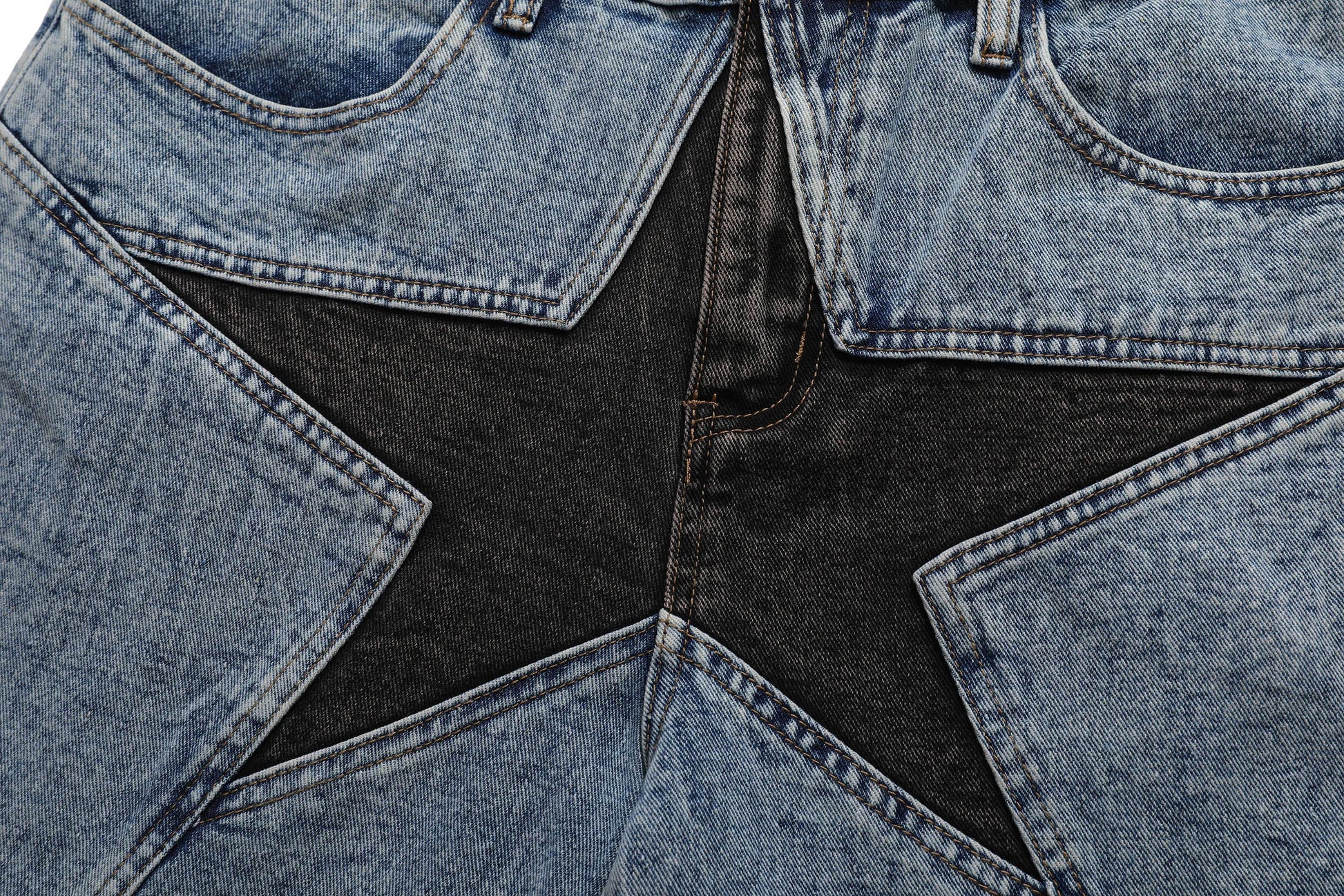 hip hop loose denim shorts pants fashion patchwork stars half pant men summer casual zipper streetwear short joggers men shorts unique joggers style 2815