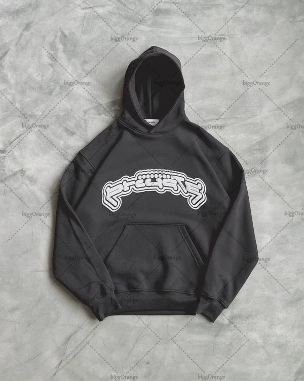 graphic fire hoodie with soft construction and layered fit, streetwear essential style, street fashion menswear trend for sea