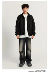 Checkered Varsity Bomber Coat Statement Piece