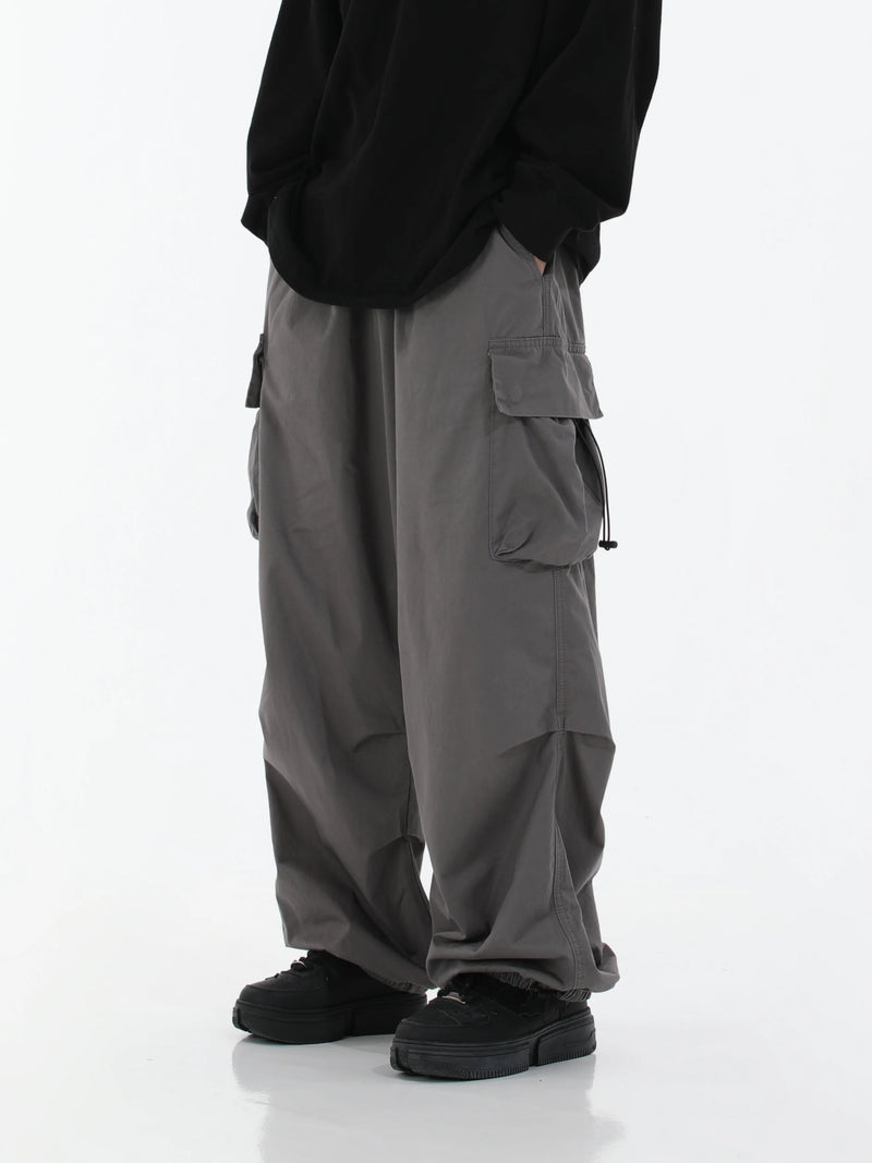 hip hop loose fit elastic waist pants fashion side pocket pants streetwear mens new spring summer casual baggy pants joggers unique joggers style 452